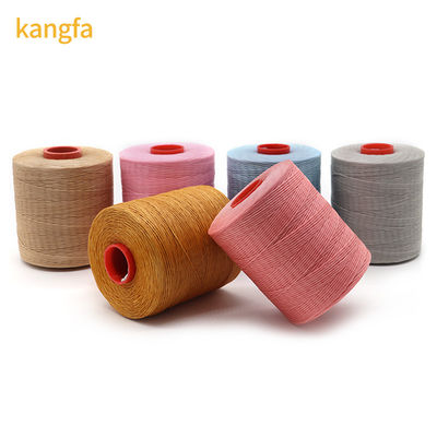 410G Kangfa 0,8 mm hilo de cera plana para costura de cuero hecha a mano en 210D/16 cuentas de hilo