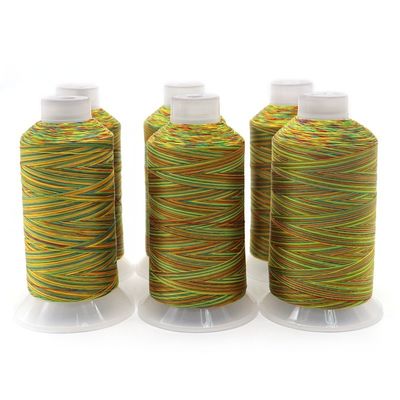 Boho a prueba de agua de alta tenacidad de hilo de arco iris personalizado conos coloridos de nylon de hilo unido