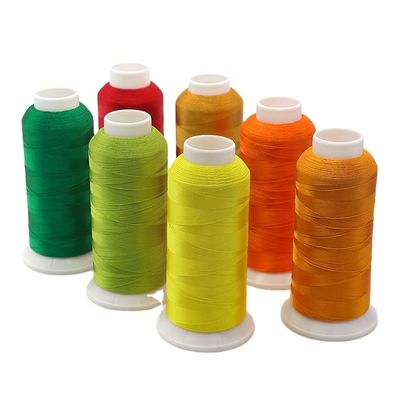 4000 m/cone Mercerizado rosado dorado Viscosa de bordado de hilo para coser y crochet