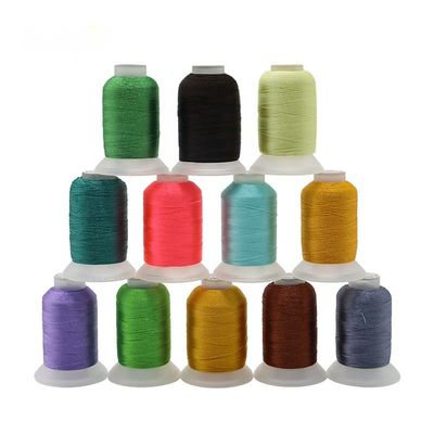 40 colores 100% de poliéster de bordado de hilo conjunto Kit 120d/2 500m para el tapete de costura