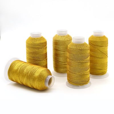 Filamentos de seda de oro y plata de múltiples hilos DIY Filamentos de hilo metálico para la fabricación de joyas