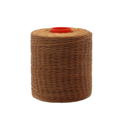 Kangfa 0,8 mm 1,0 mm hilo de cuero cosido a mano hilo de cera plana hilo de poliéster hilo de costura encerado