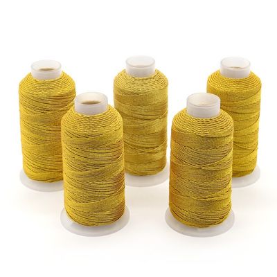 Fabricación artesanal de hilo metálico de seda de oro y plata con bordados de múltiples hilos para la fabricación de joyas