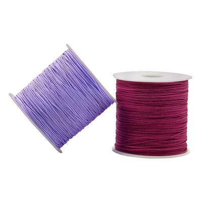 2 Ply Singal Color o Color del Arco Iris hilo de cordón de nylon para el cordón chino de anudo de macramé