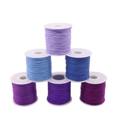 2 Ply Singal Color o Color del Arco Iris hilo de cordón de nylon para el cordón chino de anudo de macramé