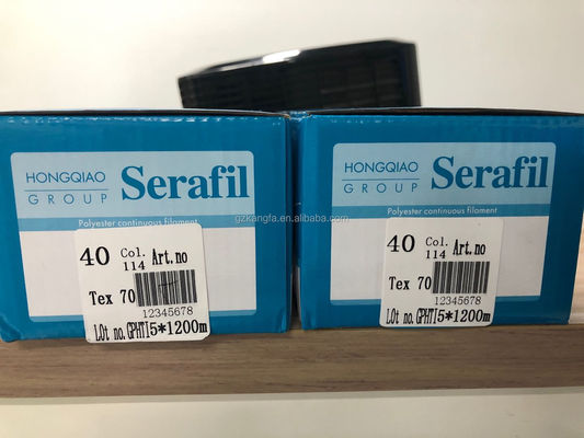 100G Peso hilo de costura duradero para bolso y zapatos 1300Y longitud Tex70 Serafil poliéster