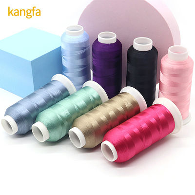 Material de cono transparente 720 colores 120D/2 hilo de bordado de máquina 4000y para prendas de vestir