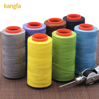 hilo de cera plana duradera 260m 150D 1mm para costura y costura de cuero en multicolor