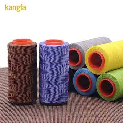 hilo de cera plana duradera 260m 150D 1mm para costura y costura de cuero en multicolor