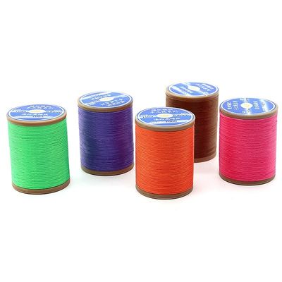 Poliéster 0,8 mm hilo de cera plana para coser a mano cuero bricolaje pequeño hilo manual de rollo