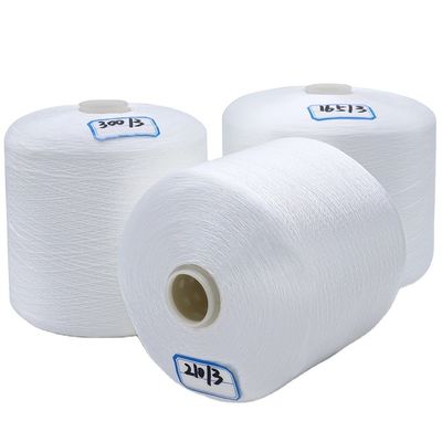 Filamento de costura de poliéster 150D/3 Tex45 TKT60 blanco crudo con baja contracción y durabilidad