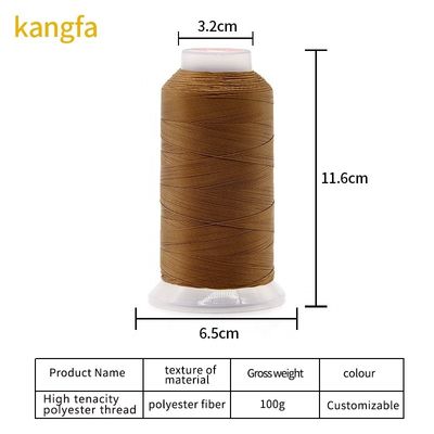 Diámetro del hilo 0,6 mm Boho Kangfa Tex 90 V-92 Filamento de poliéster UV blanco 4 onzas 1 350 yardas