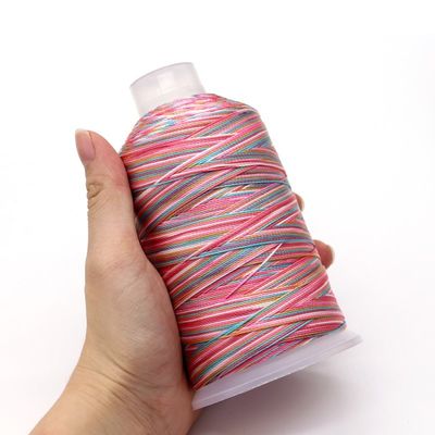 15PLY 250g 40 colores de trenzas multicolores hilo de poliéster para la decoración de artesanías de tejido