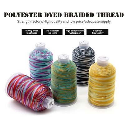 15PLY 250g 40 colores de trenzas multicolores hilo de poliéster para la decoración de artesanías de tejido