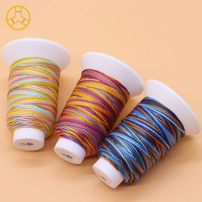 12g 18PLY 40 colores Suministro 100% de poliéster Multi Color hilo de costura trenzas de poliéster