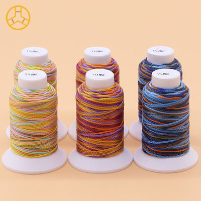 12g 18PLY 40 colores Suministro 100% de poliéster Multi Color hilo de costura trenzas de poliéster