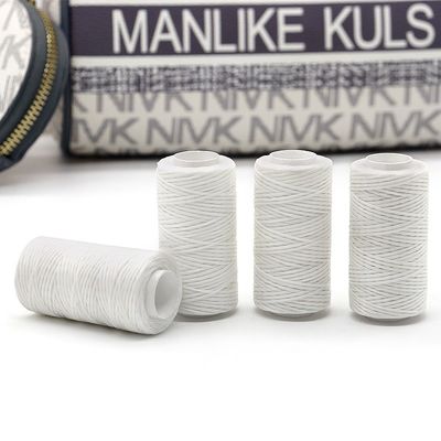 Kangfa 50M/Rol 0.8mm hilo de cera plana para el calzado de artesanía de cuero bolsa cinturón de boho Tejido
