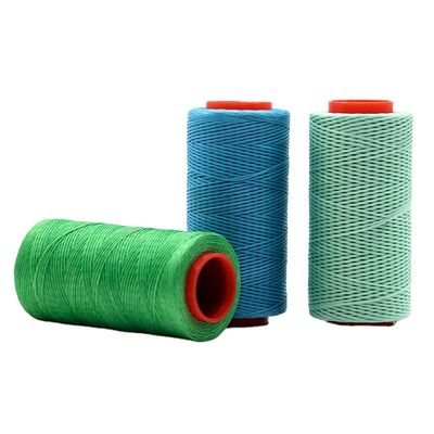 200m 0,8mm hilo de cera plana para cuero 100% de poliéster patrón de hilo de cera número 250D/16