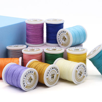 Filamento de costura de poliéster de cera multicolor de 50 metros para herramientas de bricolaje