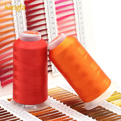 El hilo de poliéster de color 120D/2 100% para la máquina de bordado 4000 Yards