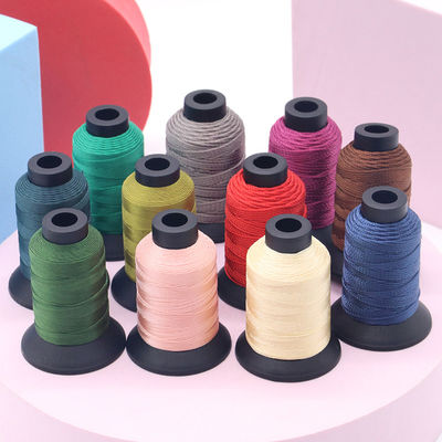 Muestra de hilo de poliéster Boho 210D ecológico para uso en máquinas de coser tejidas a mano