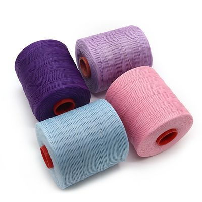 Kangfa 0,8 mm 1 mm Poliéster trenza hecha a mano hilo encerado de alta tenacidad para artículos de cuero