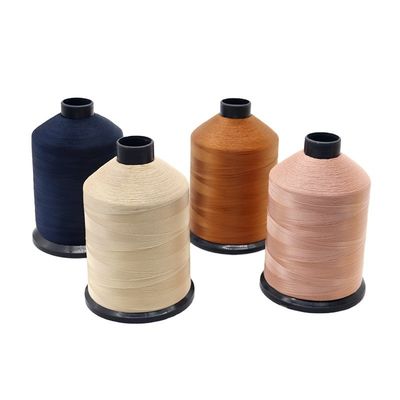 Tex 135 A prueba de UV 16 oz Filamento de costura unido Filamento de poliéster unido Peso / cono 450g