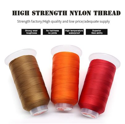 Apoyo 7 días tiempo de entrega del pedido de muestras 100g hilo de nylon de alta tenacidad para productos de cuero