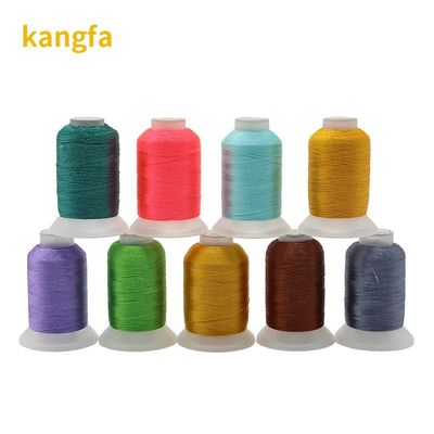 Filamento de bordado por máquina 60wt 40wt Poliéster multicolor 120d/2 1000m para bordado
