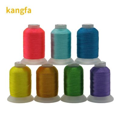 Filamento de bordado por máquina 60wt 40wt Poliéster multicolor 120d/2 1000m para bordado