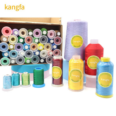 Polyester/Nylon 120D/2 hilo de bordado de 4000 yardas 100g peso para la máquina de bordado