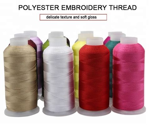 Polyester/Nylon 120D/2 hilo de bordado de 4000 yardas 100g peso para la máquina de bordado