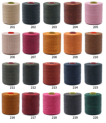 400 g/16 Plys Polyester Wax Bonded Braided Thread para hilo de costura de cuero 210D/16