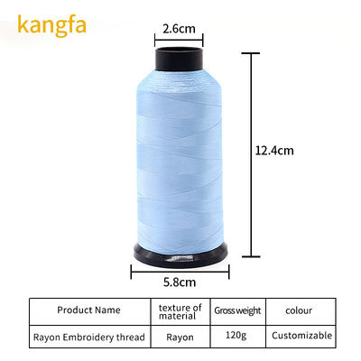 120g 5000y 2 capas Kangfa 120d/2 Rayon Thread para bordado computarizado 2 capas Número de hilo