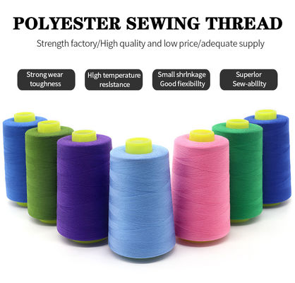 Filamentos de poliéster Tkt120 directamente artículo 100% Spun 40/2 3000yds para fundas de almohada