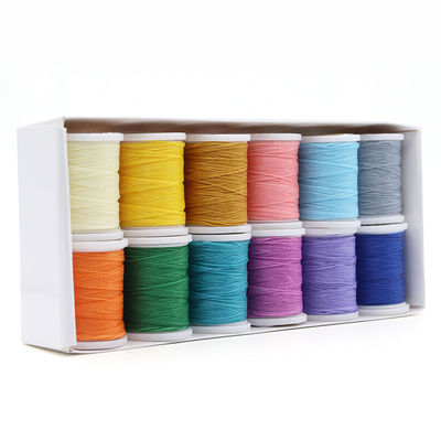240 colores de cuero de costura de cera de hilo conjunto de 12 0,8 mm de diámetro de largo hilo de costura