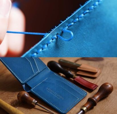 300D/16 hilo trenzado de poliéster de cera para hilo de costura de cuero 1.2MM