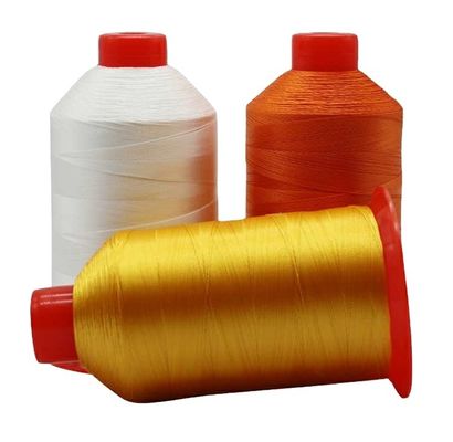hilo de costura de fibra de nylon de 210D/3 flexible para sofás zapatos y cuero 100% nylon 66