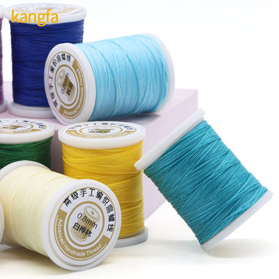 Poliéster/ Kangfa de cera 150d hilo de costura 0,8 mm 50 metros personalizado para la costura a mano