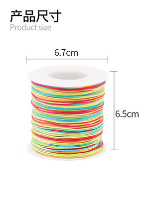 Hielo de nylon de jade arco iris para productos de cuero Fabricación artesanal de hilo de joyería de cola de rata