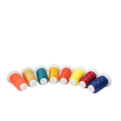 1000Y hilo de bordado de poliéster de cono pequeño multicolor 120d/2 para máquina de bordado