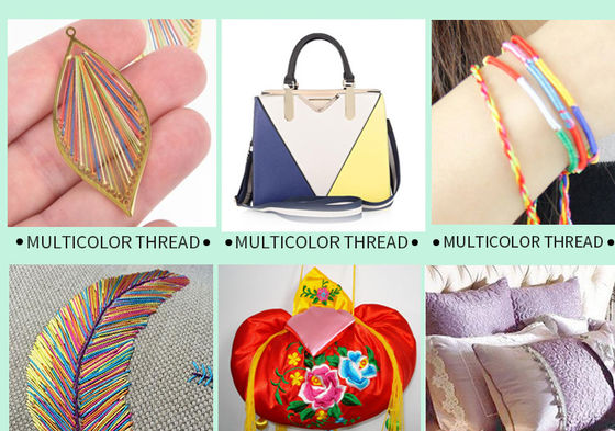 Cintas de costura multicolores Cintas de poliéster arco iris para artesanías de tejido 100% poliéster