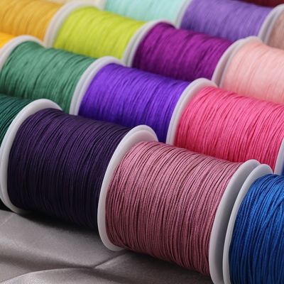 Singal o color arcoíris 0,8 mm Cordón de nylon para joyería de bricolaje Accesorios de suministro directo