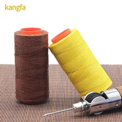 150d 0,8mm 30m hilo de poliéster con cera plana para coser bolsas 100% poliéster cordón de cera DIY