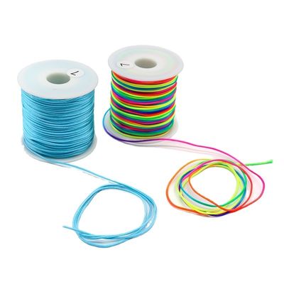 Cordón trenzado de nylon de 1 mm de espesor para bricolaje pulseras de cuentas y collares fabricación de joyas