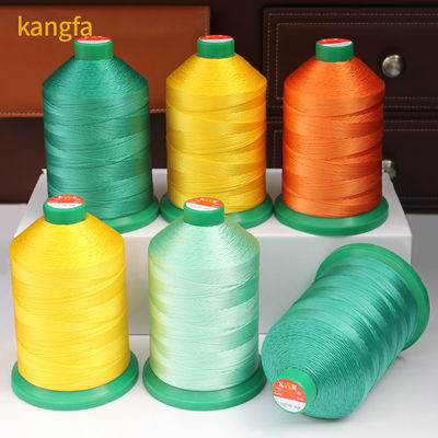 Patrón multicolor teñido 500 g Alta resistencia de costura de hilo largo Tex90 280D/3 hilo de nylon de unión