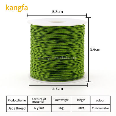 Cordón de brazalete de cuerda trenzada de nudo de nylon de un solo color para perlas y accesorios