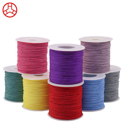 Cordón de brazalete de cuerda trenzada de nudo de nylon de un solo color para perlas y accesorios