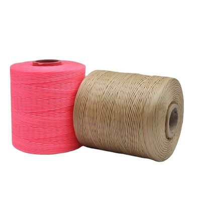 OEM ODM Aceptado Flat Braided Sewing Yarn 680m longitud 0,8mm hilo de cera trenzado para cuero