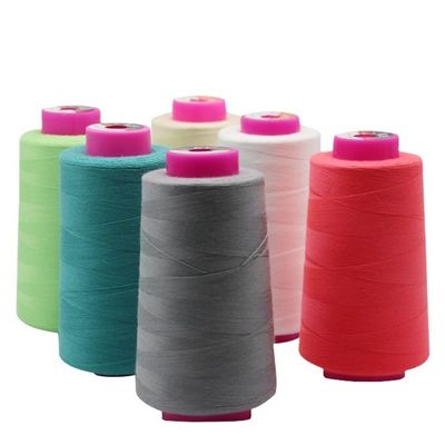 Bajo MOQ 40/2 Spun 100% Polyester hilo de costura para máquinas de costura suministros de alto nivel